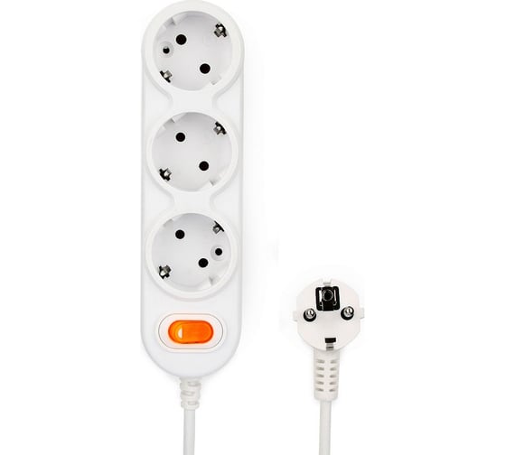 Удлинитель Power Cube PC 3м 3р с/з, с выкл. 16А/3,5кВт PC-Y-6-3S-3