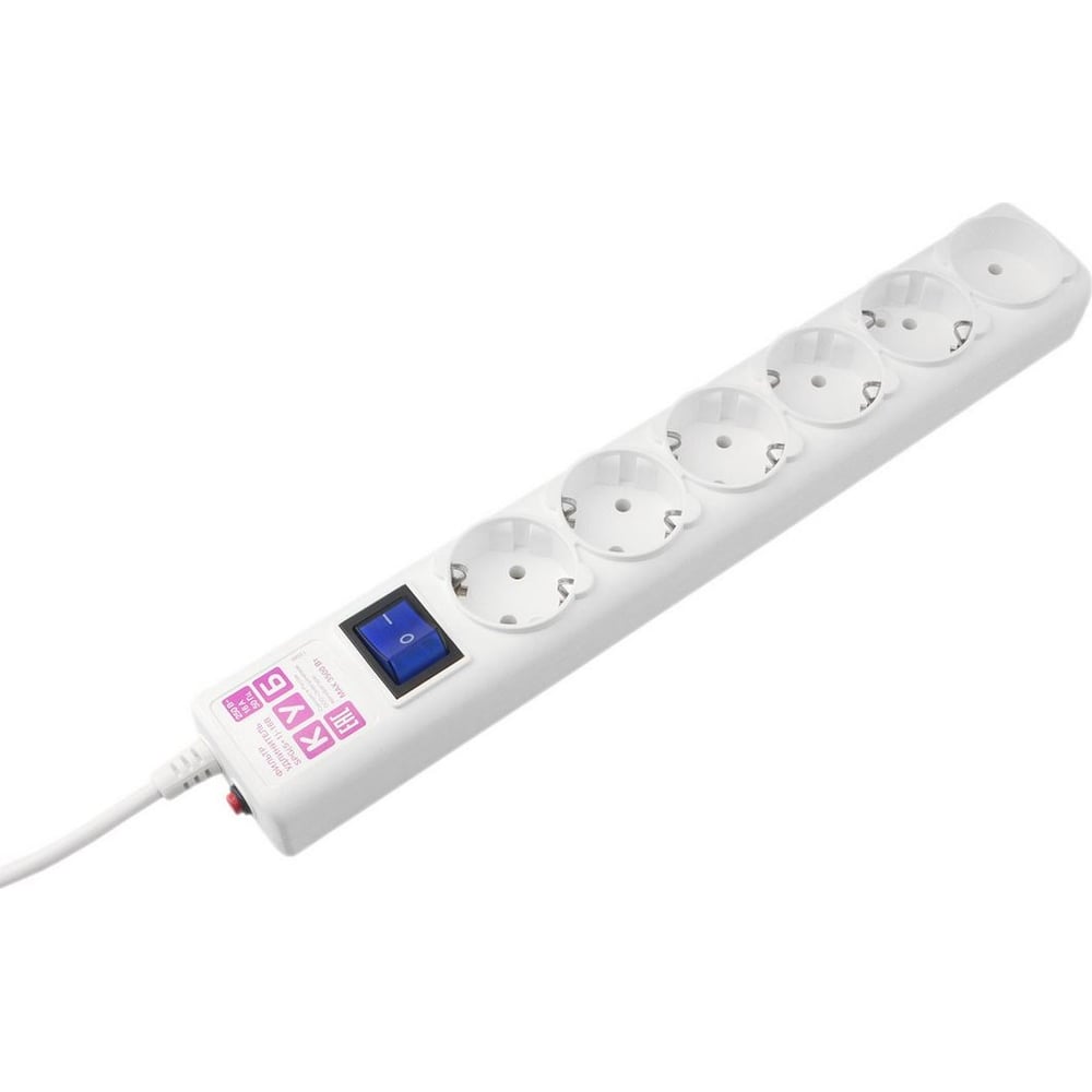 Фильтр-удлинитель Power Cube PC 0,5м 6р, бел. 16А/3,5кВт SPG(5+1)-16B-0 ...