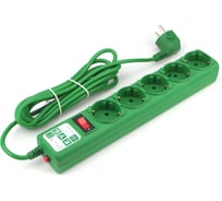 Фильтр-удлинитель Power Cube PC 3м 5р, зел. 10А/2,2кВт SPG-MXTR-13