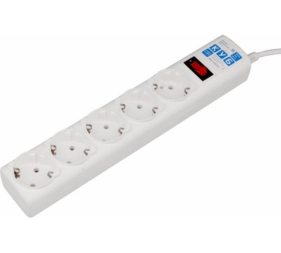Фильтр-удлинитель Power Cube PC 0,5м 5р, бел. 10А/2,2кВт SPG-B-0,5М-WHITE