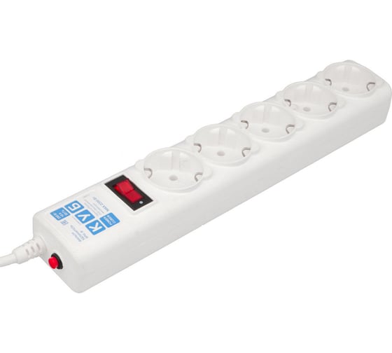 Фильтр-удлинитель Power Cube PC 0,5м 5р, бел. 10А/2,2кВт SPG-B-0,5М-WHITE