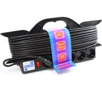 Силовой удлинитель на рамке Power Cube 16 А/3,5 кВт, 40 м, 5 розеток с/з PC-LG5-R-40