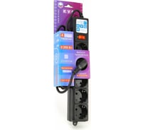Фильтр-удлинитель Power Cube PC Отк. Уп.1,9м 5р, чёрн. 10А/2,2кВт SPG-B-6-BLACK(ОТКР)