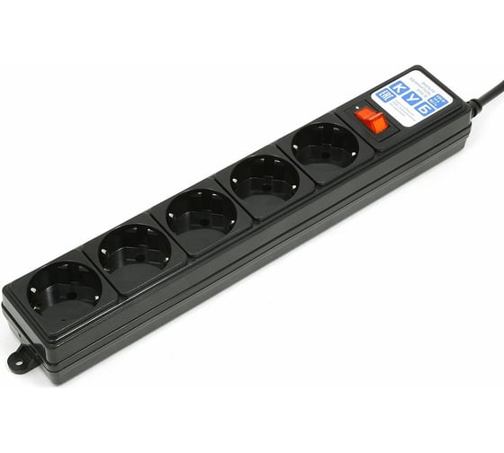 Фильтр-удлинитель Power Cube PC Отк. Уп.1,9м 5р, чёрн. 10А/2,2кВт SPG-B-6-BLACK(ОТКР)