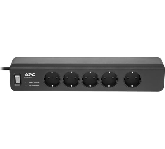 Сетевой фильтр APC Essential SurgeArrest 5 outlets 230V, 1.83m, 10A, black PM5B-RS