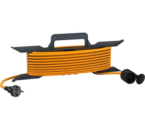 Удлинитель шнур Партнер-Электро GardenLine на рамке б/з ПВС 2х0,75 ГОСТ 6A 20м IP 44 US201B-120OR