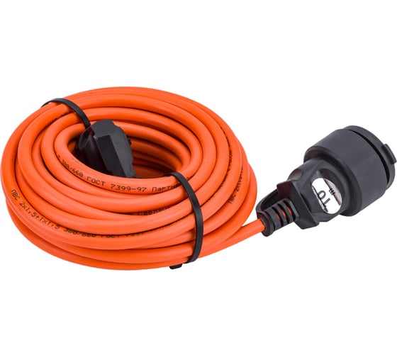 Удлинитель шнур Партнер-Электро GardenLine с/з ПВС 3х1,5 16A 10м IP 44 US106C-110OR