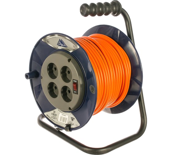 Удлинитель Партнер-Электро PowerLine 4 гн. б/з с выкл. ПВС 2х1 10A 30м UK202B-430DB 1