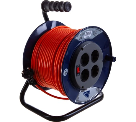 Удлинитель Партнер-Электро PowerLine 4 гн. б/з с выкл. ПВС 2х0,75 6A 50м UK201A-450DB