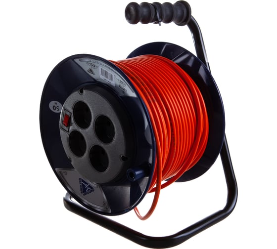 Удлинитель Партнер-Электро PowerLine 4 гн. б/з с выкл. ПВС 2х0,75 6A 50м UK201A-450DB