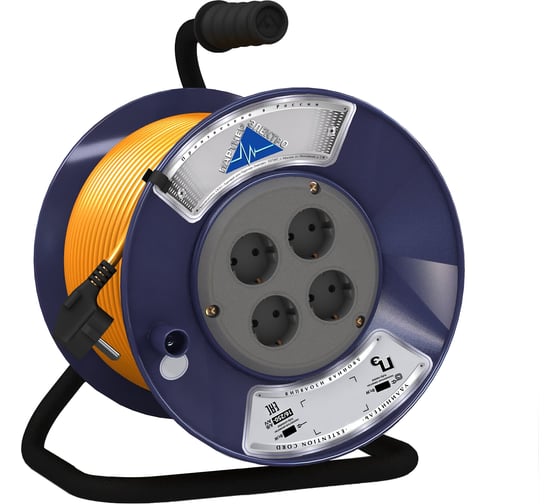Удлинитель Партнер-Электро PowerLine 4 гн. б/з ПВС 2х0,75 6A 30м UK101A-430DB