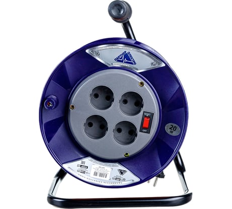 Удлинитель Партнер-Электро PowerLine 4 гн. б/з с выкл. ПВС 2х0,75 6A 20м UK201A-420DB