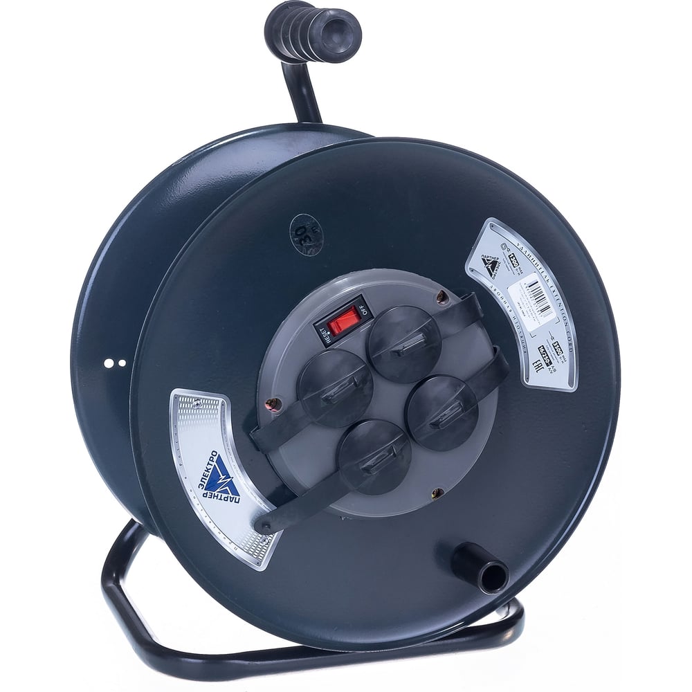 Удлинитель Партнер-Электро ProfiLine 4гн. с/з с выкл. КГ 3х1,5 16A 30м ...