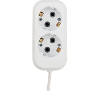 Удлинитель PROCONNECT 2 гнезда, 5 м, 3x0.75 мм², с заземлением, белый 11-7203