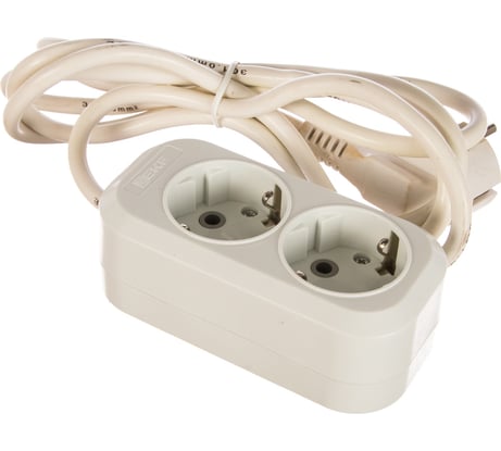 Удлинитель EKF Эксперт 2 гнезда шнур 2м 16А/3.5кВт с заземлением ПВС 3х1 UBA16-310-2-02