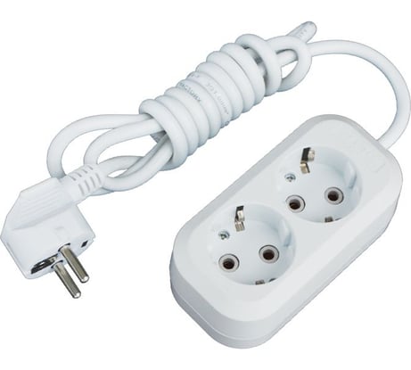 Удлинитель EKF Эксперт 2 гнезда шнур 3м 16А/3.5кВт с заземлением ПВС 3х1 UBA16-310-2-03