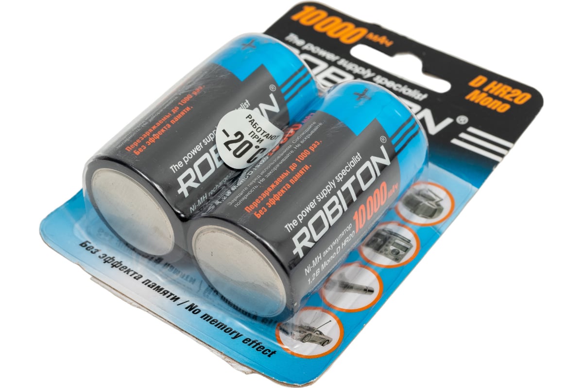 Аккумулятор Robiton 10000MHD-2 BL2 кор.80 13650 - выгодная цена, отзывы ...