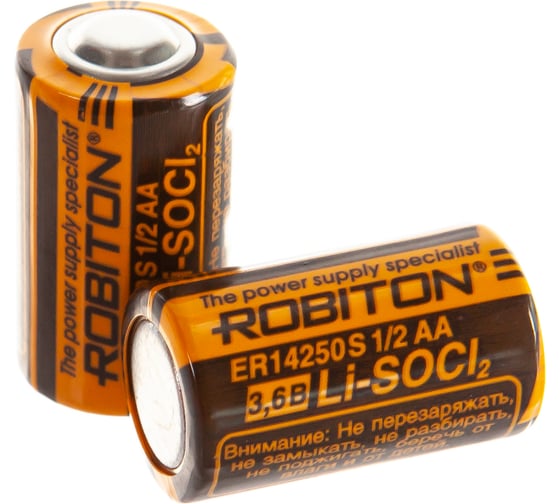 Элемент питания Robiton ER14250-S-SR2 высокотемпературный 1/2 AA SR2 12402