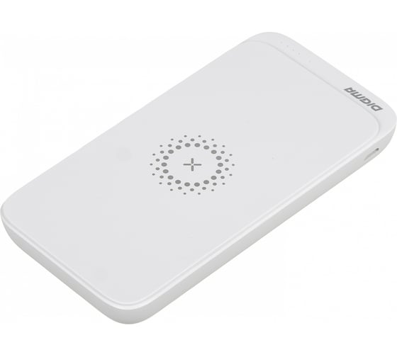 Мобильный аккумулятор DIGMA DGPQ10E 10000mAh QC PD 3A беспров.зар. белый (DGPQ10E20PWT) 1455420