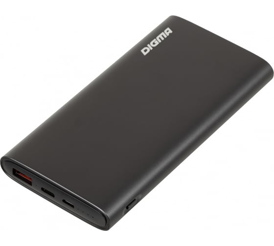 Мобильный аккумулятор DIGMA DGPF10F 10000mAh QC PD 3A серый (DGPF10F20AGY) 1455060