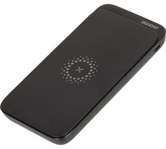 Мобильный аккумулятор DIGMA DGPQ10E 10000mAh QC PD 3A беспров.зар. черный (DGPQ10E20PBK) 1455261