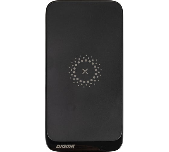 Мобильный аккумулятор DIGMA DGPQ10E 10000mAh QC PD 3A беспров.зар. черный (DGPQ10E20PBK) 1455261