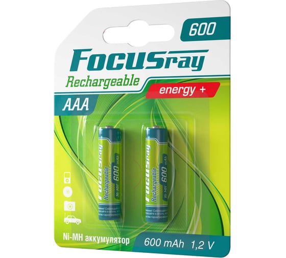 Аккумулятор Focusray 600 mAH AAA 2/24/288, шт 629011
