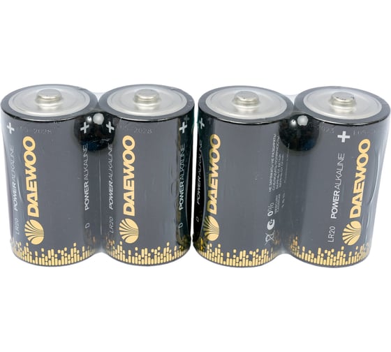 Батарейка Алкалиновый элемент питания DAEWOO D/LR20 1.5В Power Alkaline Pack-4 (уп.4шт) 5046573