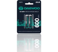 Аккумулятор DAEWOO AAA/HR03 1.2В 600мА.ч Ni-MH BL-2 (уп.2шт) 5043114
