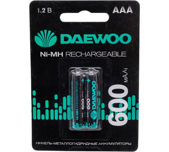 Аккумулятор DAEWOO AAA/HR03 1.2В 600мА.ч Ni-MH BL-2 (уп.2шт) 5043114