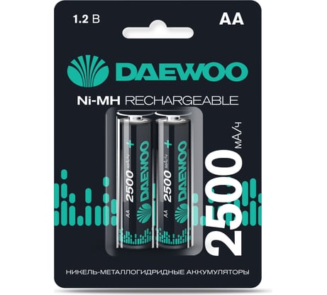 Аккумулятор DAEWOO AA/HR6 1.2В 2500мА.ч Ni-MH BL-2 (уп.2шт) 5043268