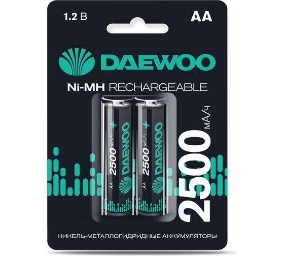 Аккумулятор DAEWOO AA/HR6 1.2В 2500мА.ч Ni-MH BL-2 (уп.2шт) 5043268