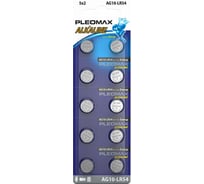 Батарейки Pleomax AG10 (389) LR1130, LR54 Button Cell (100/1000/70000) Б0061010