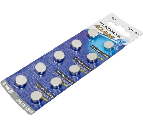Батарейки Pleomax AG13 (357) LR1154, LR44 Button Cell (100/2000/112000) Б0061014