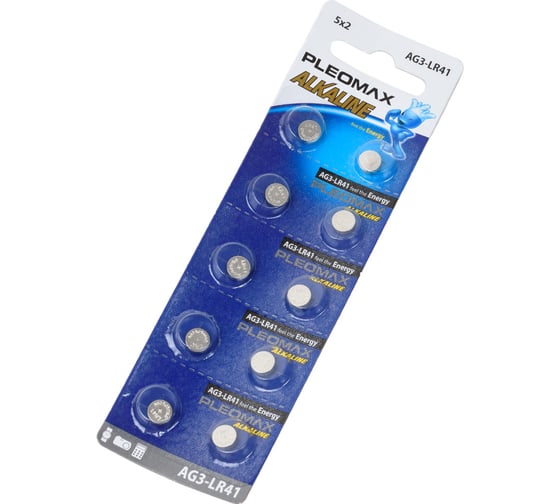 Батарейки Pleomax AG3 (392) LR736, LR41 Button Cell (100/1000/98000) Б0060999