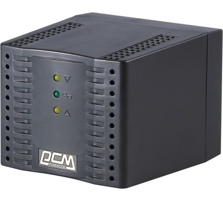 Стабилизатор напряжения Powercom черный TCA-1200 BL