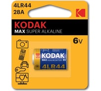 Батарейка Kodak 28A1BL MAX SUPER Alkaline K28A1/4LR44 (12/72/29520) Б0052731