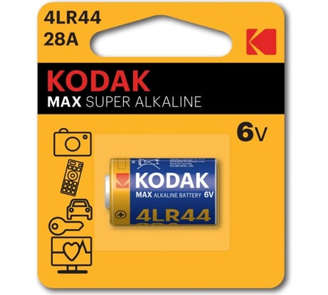 Батарейка Kodak 28A1BL MAX SUPER Alkaline K28A1/4LR44 (12/72/29520) Б0052731