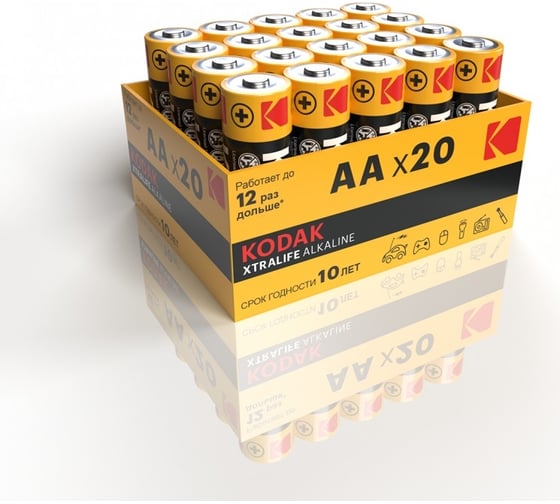 Батарейки Kodak LR0620 bulk XTRALIFE Alkaline (20/360/21600) Б0054765