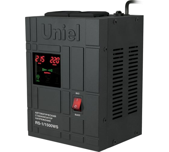 Релейный однофазный стабилизатор Uniel 1500ВА RS-1/1500WS 7380 1