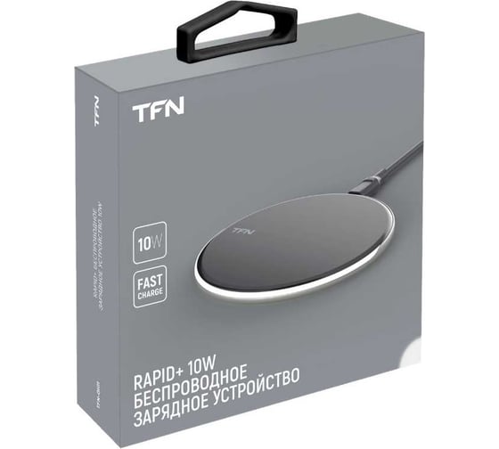 Беспроводное зарядное устройство TFN RAPID+ 10W black -QI01 TFN-QI01
