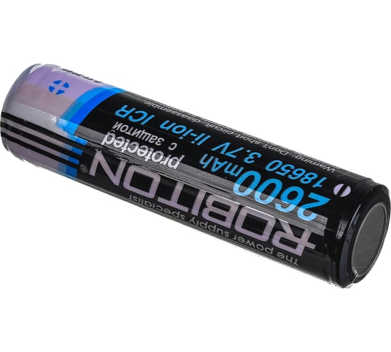Аккумулятор ROBITON 2.6/Li18650 с защитой bulk 12383