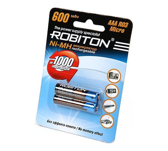 Аккумулятор ROBITON 600MHAAA-2 BL2 (2шт) 8794 1