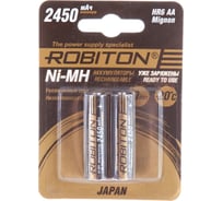 Аккумулятор ROBITON HR-3UTGX JAPAN 2450мАч BL2 (2шт) 15188