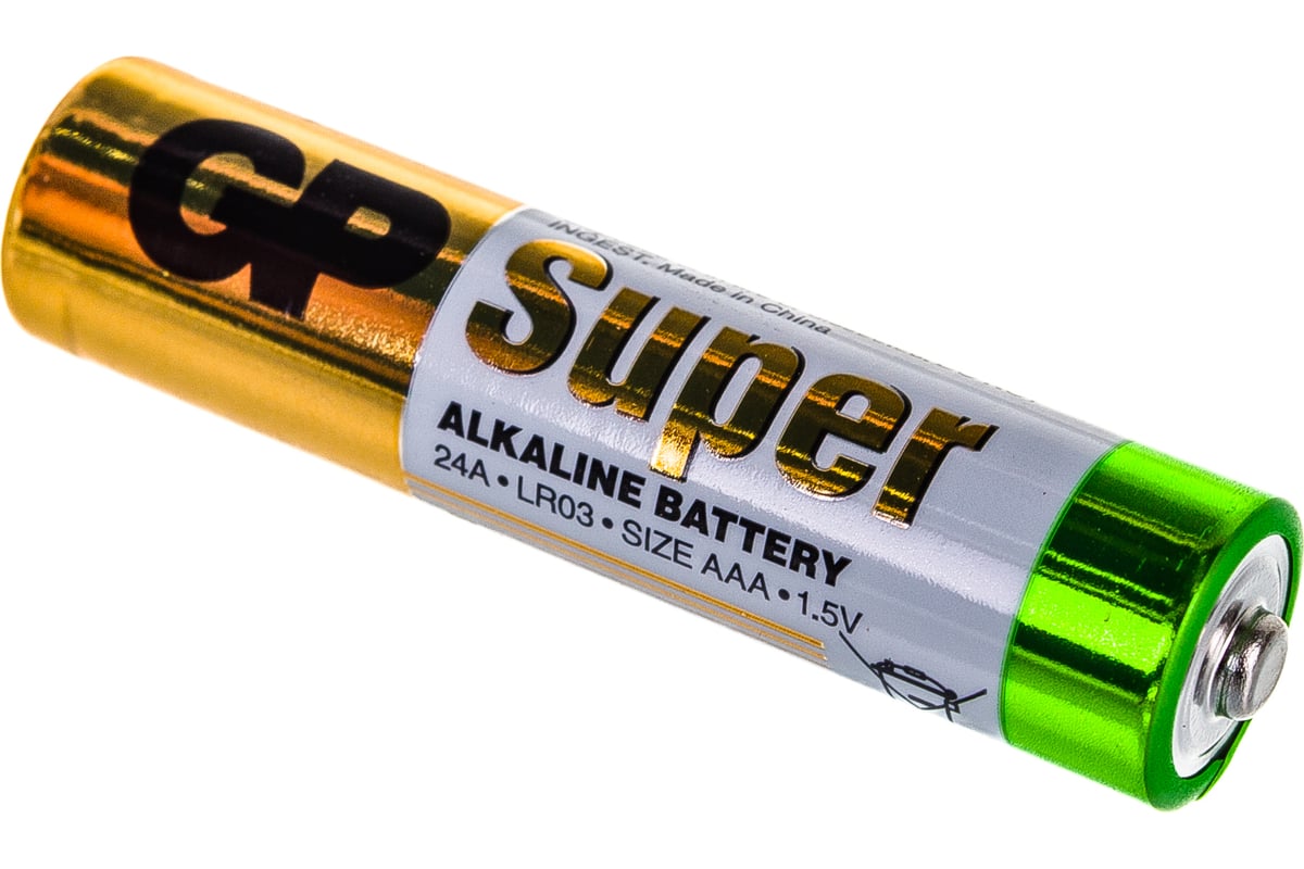 Алкалиновые батарейки gp super alkaline 24а ааa