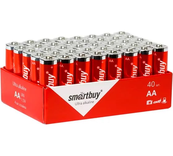 Батарейка Smartbuy алкалиновая lr6/40 bulk (40/720) упаковка 40 шт. SBBA-2A40S