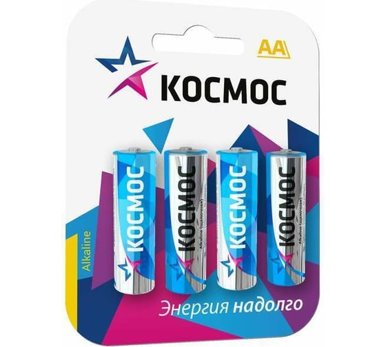 Алкалиновый элемент питания КОСМОС LR LR6 BP-4 блист.4шт KOCLR64BL_classic 464937