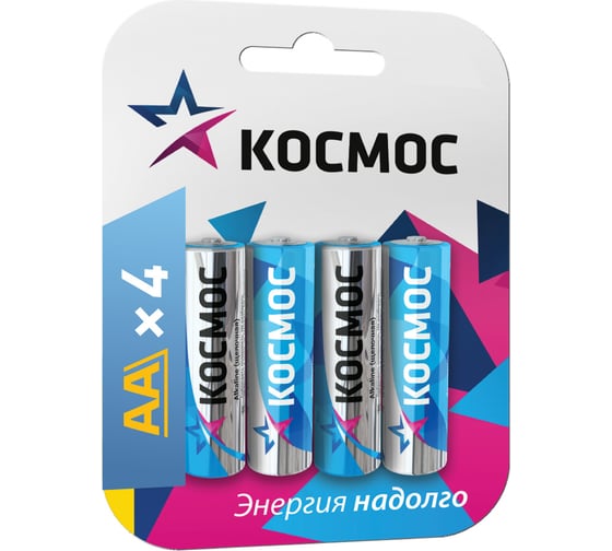 Алкалиновый элемент питания КОСМОС LR LR6 BP-4 блист.4шт KOCLR64BL_classic 464937