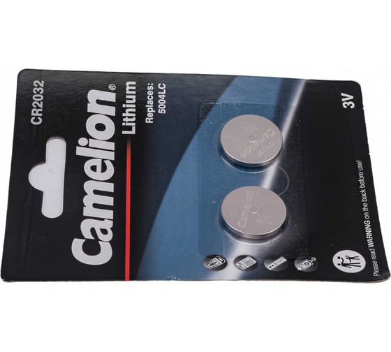 Литиевая батарейка Camelion Cr2032 bl-2 (cr2032-bp2, 3v) 15246