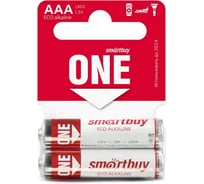 Батарейка Smartbuy алкалиновая one lr03/2sb (60/600) упаковка 2 шт. SOBA-3A02SB-Eco